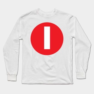 Letter I Big Red Dot Letters & Numbers Long Sleeve T-Shirt